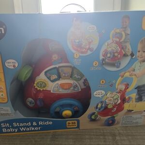 Sit, Stand & Ride Baby Walker - Red - Unbranded